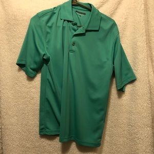 Green golf polo
